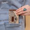image Wrangler Mini Card Case Wallet for Men Women Porta Tarjetas De CrDito Card Case Wallet Western Mini Wallet BeigeEmbossedBeige