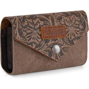 image Wrangler Mini Card Case Wallet for Men Women Porta Tarjetas De CrDito Card Case Wallet Western Mini Wallet BeigeEmbossedKhaki
