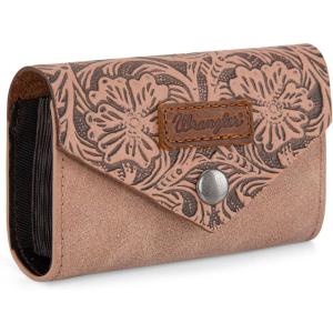 image Wrangler Mini Card Case Wallet for Men Women Porta Tarjetas De CrDito Card Case Wallet Western Mini Wallet BeigeEmbossedPink