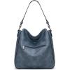 imageMontana West Medium Hobo Bags for Women Top Handle Satchel Shoulder Purse Bucket HandbagGuitar Strapjean Blue
