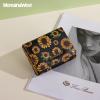 imageMontana West Wallet for Women Small Trifold Wallet RFID Blocking Wallets with ID WindowZ Black Sunflower