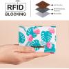 imageMontana West Wallet for Women Small Trifold Wallet RFID Blocking Wallets with ID WindowZ White Flowers