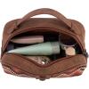 imageMontana West Wrangler Makeup Bag for Women Small Cosmetic Toiletry Bags Western Make Up Pouch Durable Cute Travel Purse Dark PinkAztecBrown