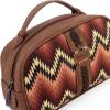 imageMontana West Wrangler Makeup Bag for Women Small Cosmetic Toiletry Bags Western Make Up Pouch Durable Cute Travel Purse Dark PinkAztecBrown