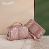 imageMontana West Wrangler Makeup Bag for Women Small Cosmetic Toiletry Bags Western Make Up Pouch Durable Cute Travel Purse Dark PinkPink