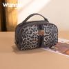 imageMontana West Wrangler Makeup Bag for Women Small Cosmetic Toiletry Bags Western Make Up Pouch Durable Cute Travel Purse Dark PinkSleopard black