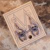 imageWrangler Western Earrings Concho Dangling Retro Lightweight Jewelry for Women CowgirlBred bronze