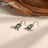 imageWrangler Western Earrings Concho Dangling Retro Lightweight Jewelry for Women CowgirlEsilver turquoise
