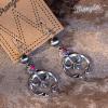 imageWrangler Western Earrings Concho Dangling Retro Lightweight Jewelry for Women CowgirlGHot Pink