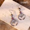 imageWrangler Western Earrings Concho Dangling Retro Lightweight Jewelry for Women CowgirlGHot Pink