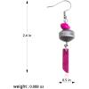 imageWrangler Western Earrings Concho Dangling Retro Lightweight Jewelry for Women CowgirlHHot Pink