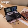 imageX Wrangler Womens Wallets Bifold Wristlet Wallets for Women Large Capacity Credit Card Cash Wallet with ID WindowBlack