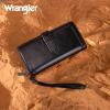 imageX Wrangler Womens Wallets Bifold Wristlet Wallets for Women Large Capacity Credit Card Cash Wallet with ID WindowBlack