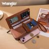 imageX Wrangler Womens Wallets Bifold Wristlet Wallets for Women Large Capacity Credit Card Cash Wallet with ID WindowBrown