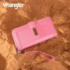imageX Wrangler Womens Wallets Bifold Wristlet Wallets for Women Large Capacity Credit Card Cash Wallet with ID WindowHot Pink