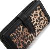 imageX Wrangler Womens Wallets Bifold Wristlet Wallets for Women Large Capacity Credit Card Cash Wallet with ID WindowLeopard Black