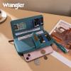 imageX Wrangler Womens Wallets Bifold Wristlet Wallets for Women Large Capacity Credit Card Cash Wallet with ID WindowTurquoise