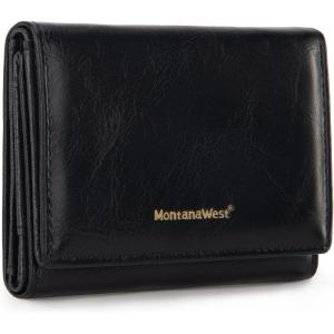 imageMontana West Wallet for Women Small Trifold Wallet RFID Blocking Wallets with ID WindowBlack