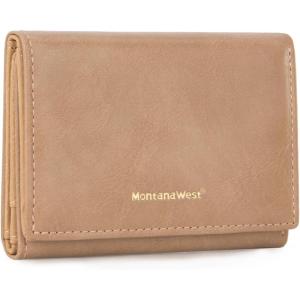 imageMontana West Wallet for Women Small Trifold Wallet RFID Blocking Wallets with ID WindowKhaki