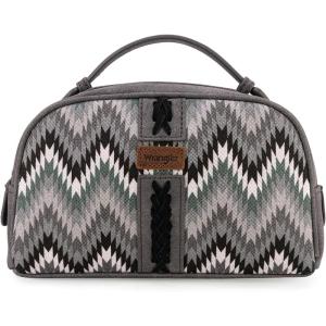 imageMontana West Wrangler Makeup Bag for Women Small Cosmetic Toiletry Bags Western Make Up Pouch Durable Cute Travel Purse Dark PinkAztecGray