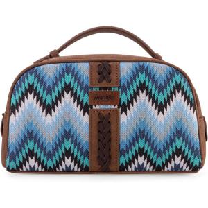 imageMontana West Wrangler Makeup Bag for Women Small Cosmetic Toiletry Bags Western Make Up Pouch Durable Cute Travel Purse Dark PinkAztecJean