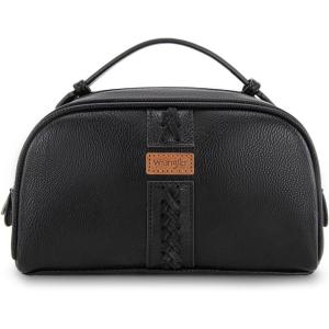 imageMontana West Wrangler Makeup Bag for Women Small Cosmetic Toiletry Bags Western Make Up Pouch Durable Cute Travel Purse Dark PinkSblack