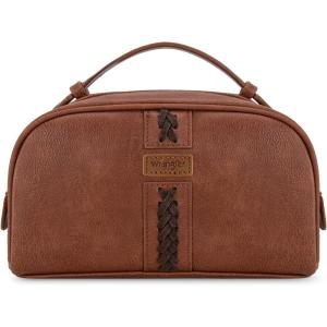 imageMontana West Wrangler Makeup Bag for Women Small Cosmetic Toiletry Bags Western Make Up Pouch Durable Cute Travel Purse Dark PinkSbrown