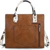 imageWrangler Tote Bag for Women Western Cowhide Purse and Wallet SetCow Print  Brown