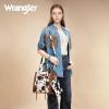 imageWrangler Tote Bag for Women Western Cowhide Purse and Wallet SetCow Print  Brown