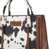 imageWrangler Tote Bag for Women Western Cowhide Purse and Wallet SetCow Print  Brown