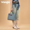 imageWrangler Tote Bag for Women Western Cowhide Purse and Wallet SetRetro Blue