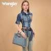 imageWrangler Tote Bag for Women Western Cowhide Purse and Wallet SetRetro Blue