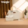 imageWrangler Tote Bag for Women Western Cowhide Purse and Wallet SetRetro Cannoli Cream