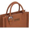 imageWrangler Tote Bag for Women Western Cowhide Purse and Wallet SetRetro Classic Brown