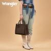imageWrangler Tote Bag for Women Western Cowhide Purse and Wallet SetRetro Dark Coffee