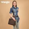 imageWrangler Tote Bag for Women Western Cowhide Purse and Wallet SetRetro Dark Coffee
