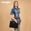 imageWrangler Tote Bag for Women Western Cowhide Purse and Wallet SetRetro Jet Black