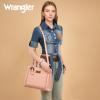 imageWrangler Tote Bag for Women Western Cowhide Purse and Wallet SetRetro Peach Pink