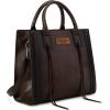 imageWrangler Tote Bag for Women Western Cowhide Purse and Wallet SetVintage Coffee