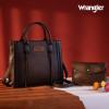 imageWrangler Tote Bag for Women Western Cowhide Purse and Wallet SetVintage Coffee