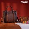 imageWrangler Tote Bag for Women Western Cowhide Purse and Wallet SetVintage Dark Brown