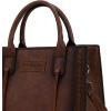 imageWrangler Tote Bag for Women Western Cowhide Purse and Wallet SetVintage Dark Brown