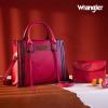 imageWrangler Tote Bag for Women Western Cowhide Purse and Wallet SetVintage Pink