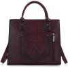 imageWrangler Tote Bag for Women Western Cowhide Purse and Wallet SetVintage Plum Wine Red