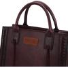 imageWrangler Tote Bag for Women Western Cowhide Purse and Wallet SetVintage Plum Wine Red