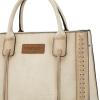 imageWrangler Tote Bag for Women Western Cowhide Purse and Wallet SetVintage Tan