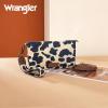 imageX Wrangler Wristlet Wallets for Women Bifold Cow Print Wallets Large Capacity Western Wallet with Crossbody StrapBrown