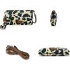 imageX Wrangler Wristlet Wallets for Women Bifold Cow Print Wallets Large Capacity Western Wallet with Crossbody StrapBrown