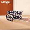 imageX Wrangler Wristlet Wallets for Women Bifold Cow Print Wallets Large Capacity Western Wallet with Crossbody StrapPink