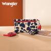 imageX Wrangler Wristlet Wallets for Women Bifold Cow Print Wallets Large Capacity Western Wallet with Crossbody StrapRed